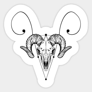 Aries Ram skull Sticker